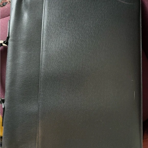 Louis Vuitton Black Saffiano Leather Briefcase with Silver Hardware - Picture 10 of 15